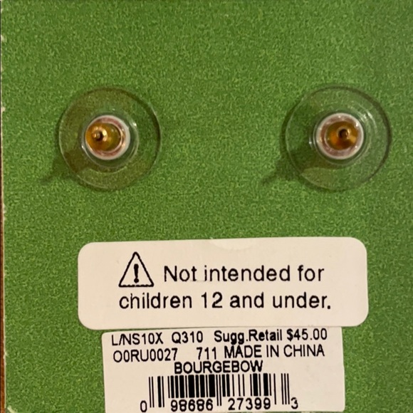 NWT Kate Spade Rose Gold Bourgeois Bow Earrings - Picture 3 of 5